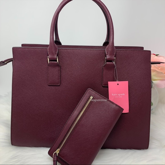 Kate spade Cameron large satchel cherrywood wallet - Picture 6 of 8